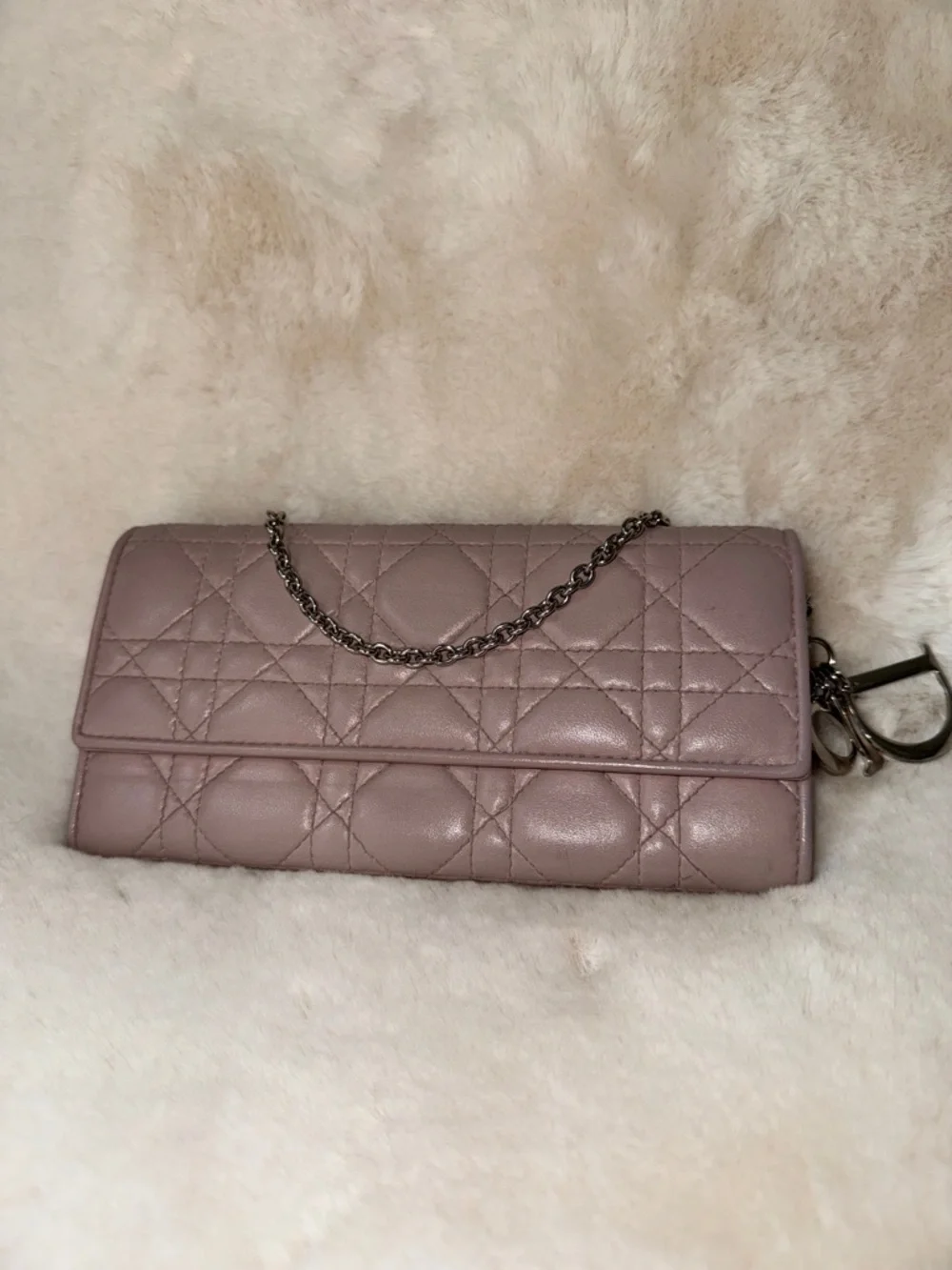 DIOR Quilted Mauve Leather Cannache